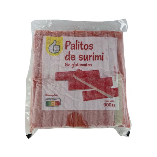 PRODUCTO ECONÓMICO ALCAMPO Palitos de surimi con sabor cangrejo PRODUCTO ECONÓMICO ALCAMPO 900 gr