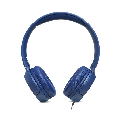 Auriculares tipo diadema JBL TUNE 500, micrófono, color azul.