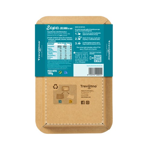 TREVIJANO Sopa juliana de mar deshidrata 100g