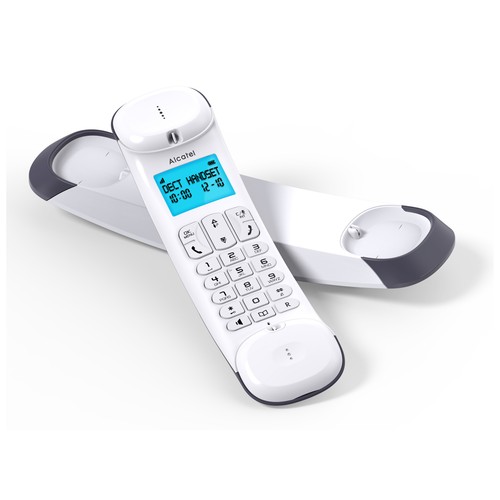 Teléfono inalámbrico ALCATEL SMILE, Agenda de 50 nombres y números, manos libres, pantalla retroiluminada.
