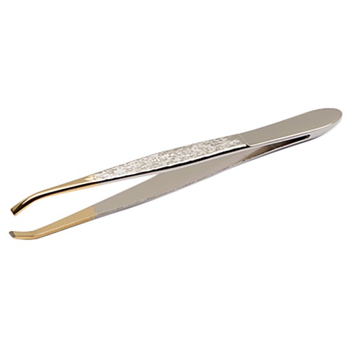 COSMIA Pinza metálica depilación con punta cangrejo, para pelo corto y fino sin romperlo.