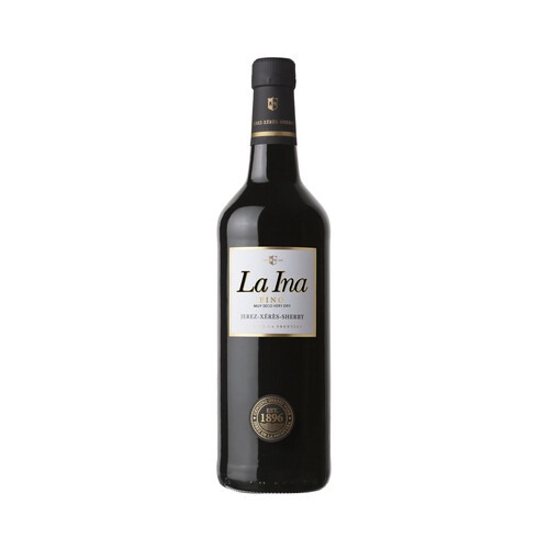 Vino fino muy seco con denominación de origen Jerez-Xérés-Sherry LA INA botella de 75 cl.