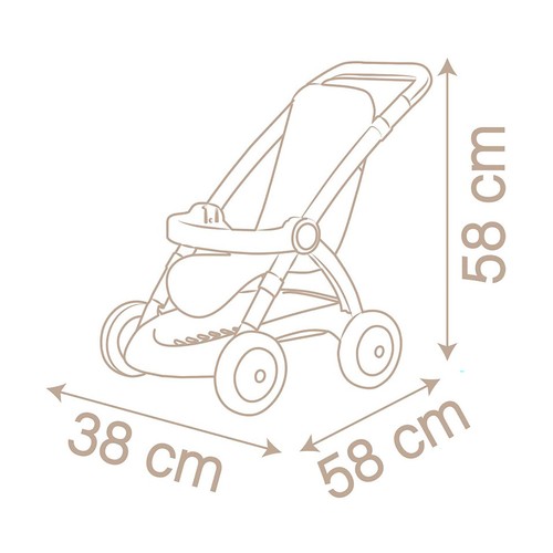 Silla Paseo Baby Nurse para muñeco +3 Años, SMOBY