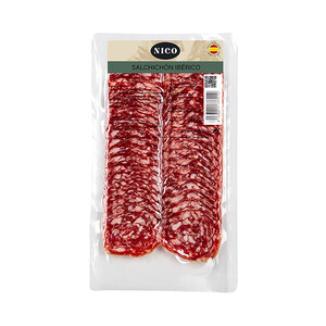 Imagen de NICO Salchichón ibérico, cortado en finas lonchas JAMONES 100 g.