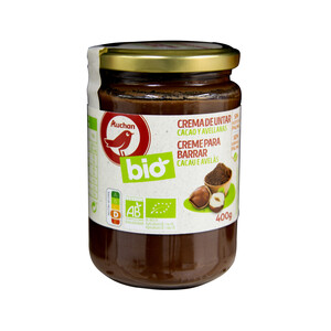 ALCAMPO ECOLÓGICO Crema de cacao y avellanas ecológica ALCAMPO ECOLÓGICO 400 g.