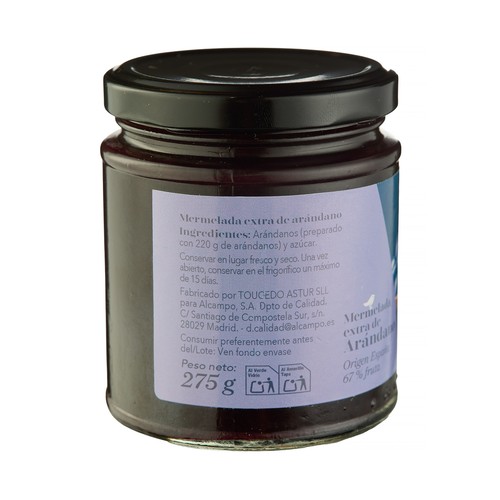 PRODUCTO ALCAMPO Mermelada extra de arándanos CLB 275 g.