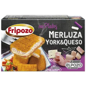 FRIPOZO Merluza empanada rellena de jamón y queso Mis platos de El Pozo 4 x 90 g.