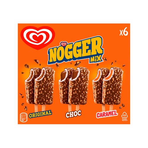 FRIGO Helados nogger mix 6 x 91 ml. 386 gr.