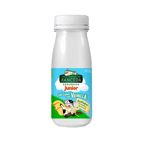 Leche fermentada ecológica con Lcasei y sabor a vainilla CASA GRANDE DE XANCEDA 165 g.