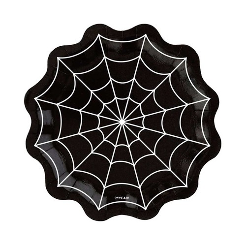 Plato de papel 6 unidades, forma Telaraña 23,5x23,5cm FSC MIX. OH YEAH