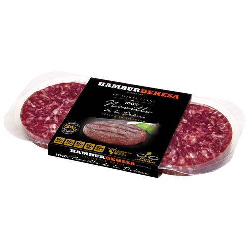 Bandeja de burger meat de novilla de la dehesa criada en libertad HAMBURDEHESA 2 x 130g.