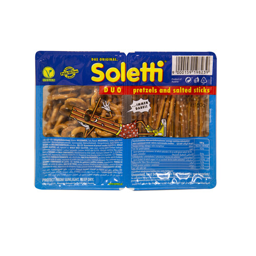 SOLETTI Palitos y pretzels salados SOLETTI, bolsa 160g