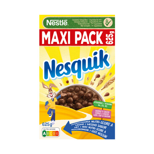 NESTLÉ de NESQUIK Cereales integrales cubiertos de chocolate 625 g.