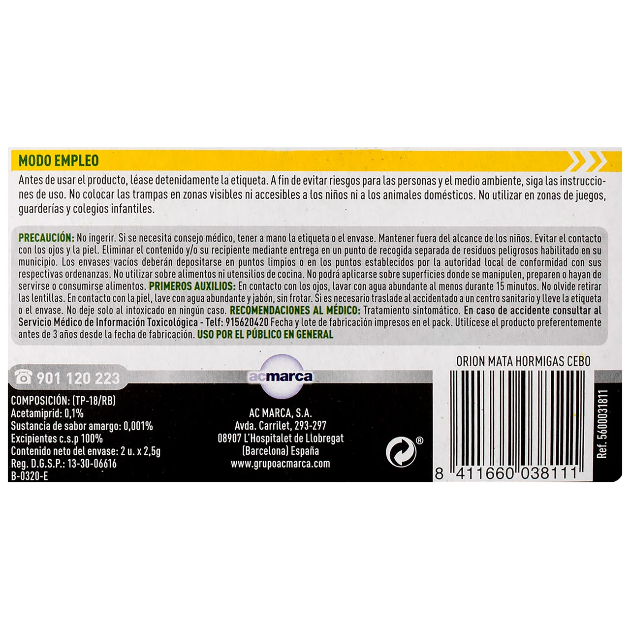 Cebo especial antihormigas de gel 2 uds.
