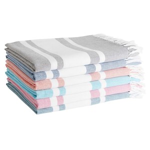 Fouta de rayas, 90x180cm, 100% Algodón, 180g/m², ACTUEL. Diferentes modelos, 1 unidad.