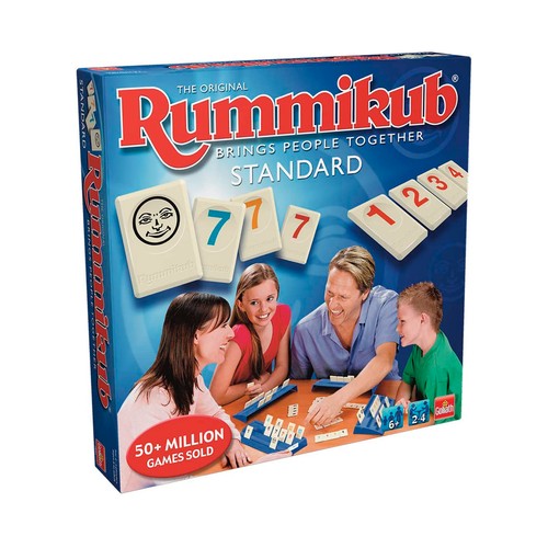 Juego de mesa de números y estrategia Rummikub estándar, de 2 a 4 jugadores, GOLIATH.