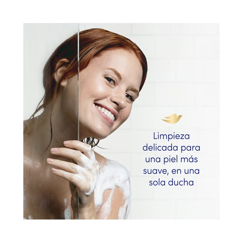 DOVE Gel renovador para baño o ducha con extracto de rosa y peonia 720 ml.
