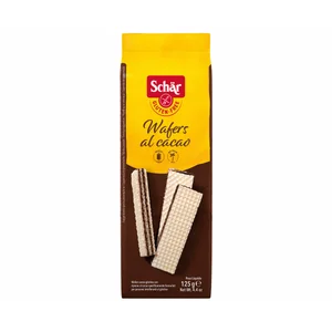 SCHÄR Galletas barquillo wafers Al Cacao Dietéticas Sin Gluten SCHÄR 125 g.