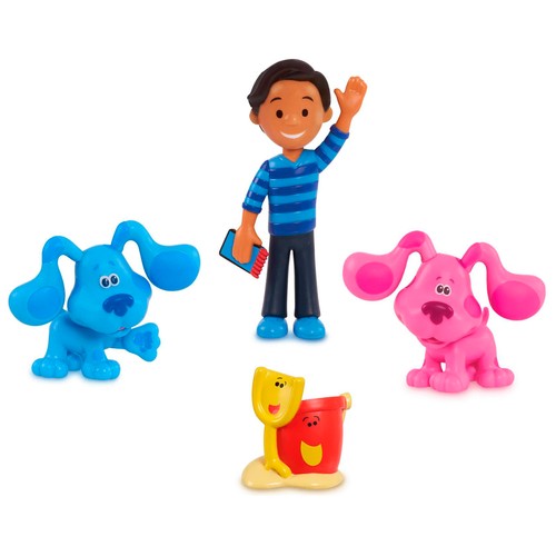 Set de 4 figuras coleccionables de las serie Las pistas de Blue y tú, NICKELODEON.