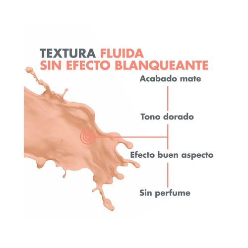 THERMALE AVÉNE Fluido mineral con color y FPS 50+ (muy alto), para pieles sensibles 40 ml.