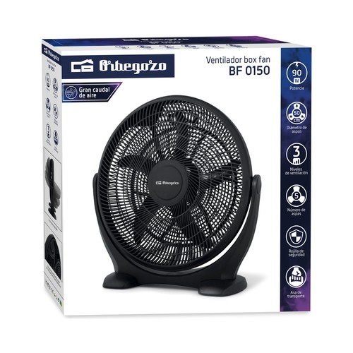 Circulador de aire 50cm ORBEGOZO BF 0150, potencia 80W,  3 velocidades de ventilación.