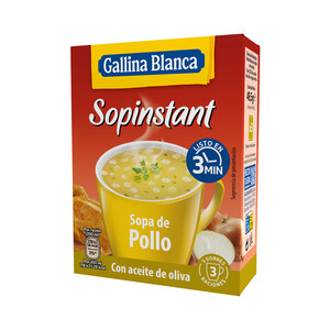 Imagen de GALLINA BLANCA Sopinstant Sopa de pollo con pasta 3 uds. 17 g.