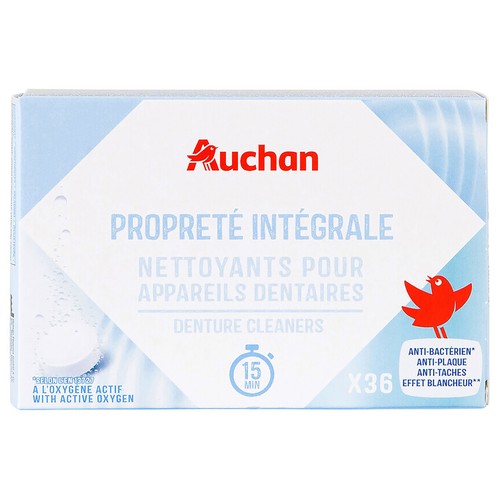 Limpiador de prótesis dentales 4 en 1 con oxigeno activo PRODUCTO ALCAMPO 36 uds.