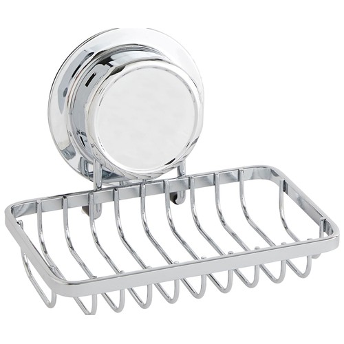 Jabonera de metal con ventosa para baño, ACTUEL.