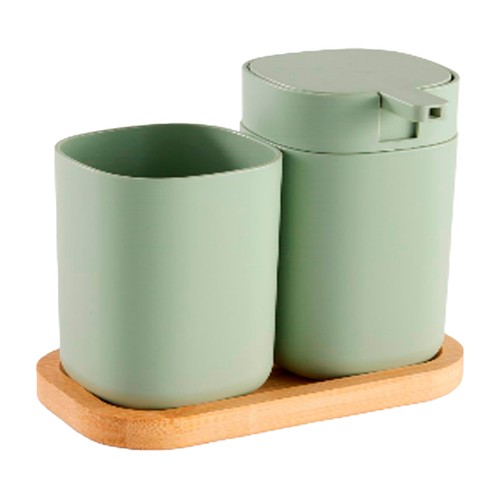 Set de 3 accesorios para el baño, modelos surtidos, dispensador de jabón, vaso y soporte, LEFEBVRE