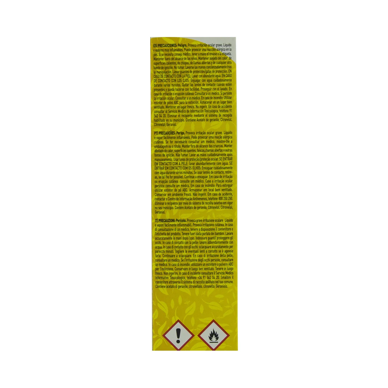 Ambientador con varillas de citronela 50 ml.