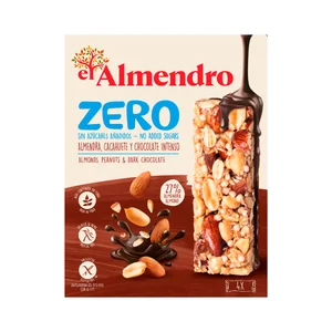 EL ALMENDRO Barritas zero de chocolate negro 120 g.
