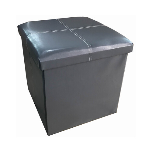 Puf de poliuretano cuadrado plegable con estructura de MDF y relleno de esponja disponible en colores surtidos, DECORACIÓN.