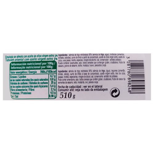 PIERRE MARTINET Ensalada de tabule fresco 510 g.