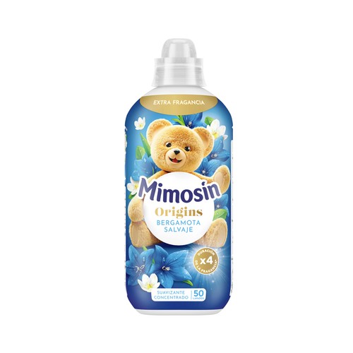 MIMOSIN Origins Suavizante concentrado con aroma a bergamota salvaje 900 ml, 50 lavados.
