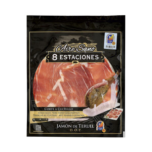 Imagen de AIRESANO Jamón curado con denominación de origen Teruel y cortado a cuchillo AIRESANO 8 Estaciones 80 g.