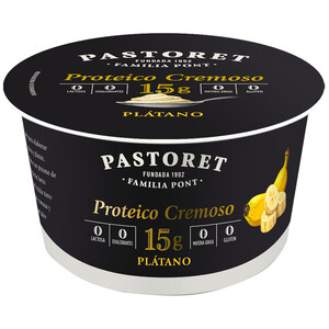 Imagen de PASTORET Proteico cremoso 0% materia grasas, con alto contenido en proteinas y plátano 170 g.