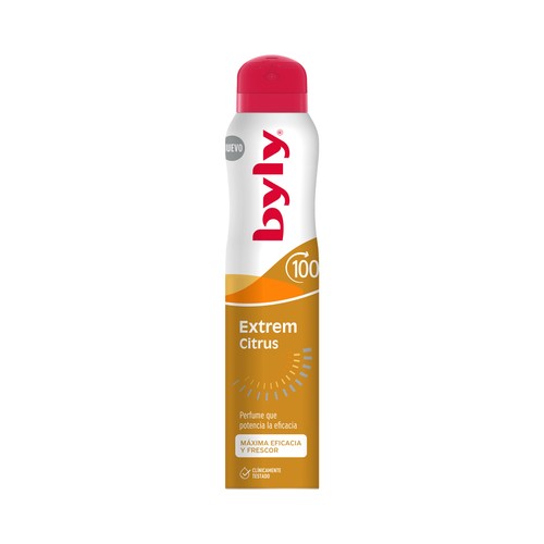 BYLY Extrem citrus Desodorante en spray para hombre 200 ml.