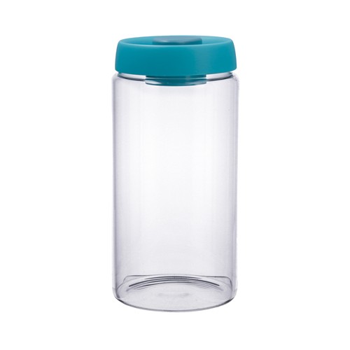 Tarro de borosilicato vacío con tapa, con capacidad de 1,6L, color verde CANDY KFK.