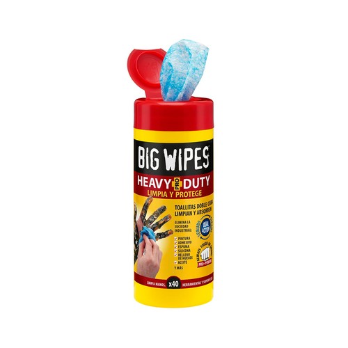 Bote con 40 toallitas impregnadas en un limpiador potente y eficaz, anti bacterias y anti virus. DIFAC.
