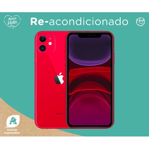 Apple iPHONE 11 128GB rojo (REACONDICIONADO), 15,4cm (6,1").