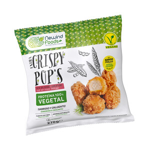 NEWIND FOODS Alimento en forma de bola, elaborado a base de proteínas vegetales, con toque ahumado y sabor a pollo NEWIND FOODS 270 g.