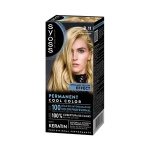 SYOSS tono 8_11 Rubio claro Coloración capilar permanente con keratina y efecto anti-amarillo.