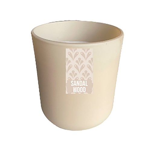 Vela perfumada, color beige, duración de 30 horas, ALCAMPO.