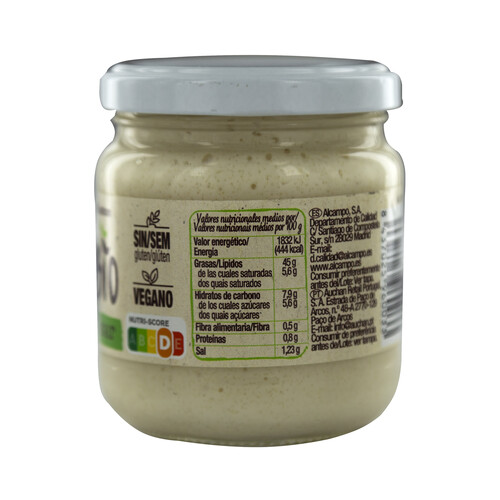 ALCAMPO ECOLÓGICO Salsa César bio elaborada con ingredientes de próximidad 190 g.