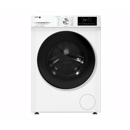 Lavadora FAGOR 5FE-7612 7KG, color blanco, clasificación energética: A, 1200RPM, H: 84,7cm, A: 60cm, F: 43cm.