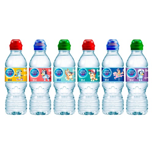 AQUAREL Agua mineral con tapón sport botella de 330 ml