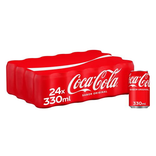 COCA COLA Refresco de cola pack 24 latas de 33 cl.