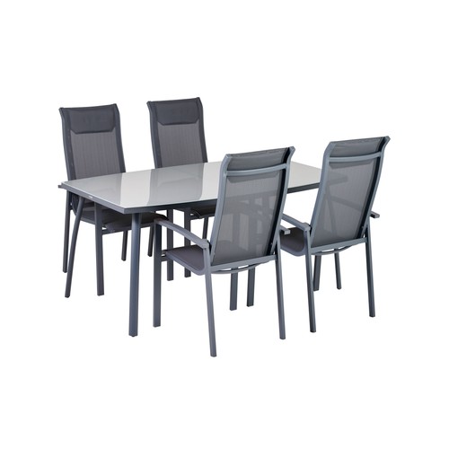 Mesa rectangular de acero de 160x90x73 cm, GARDENSTAR