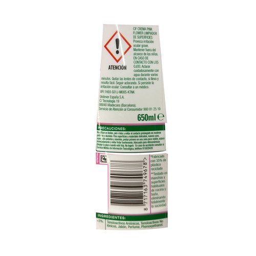 CIF Crema especial para baños CIF 650 ml.