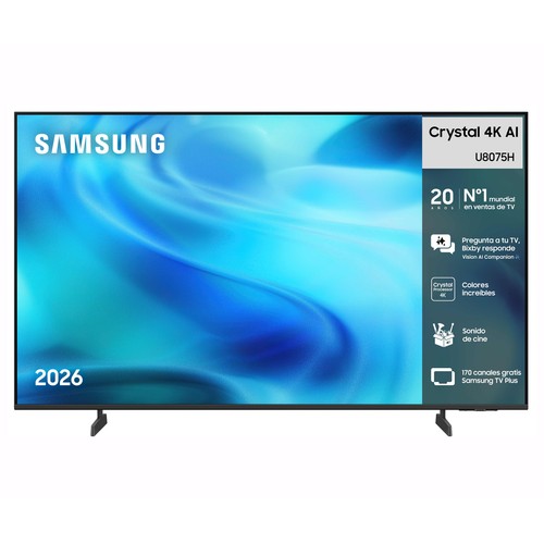 Televisión 139,7 cm (55") LED SAMSUNG TU55U8075HUXXC, 4K, Tizen, Dolby digital plus, 3HDMI, USB, 120Hz.